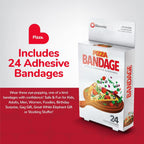 BioSwiss Bandages, Pizza Shaped Self Adhesive Bandages, Latex Free Sterile Wound Care, Fun First Aid Kit Supplies for Kids, 24 C