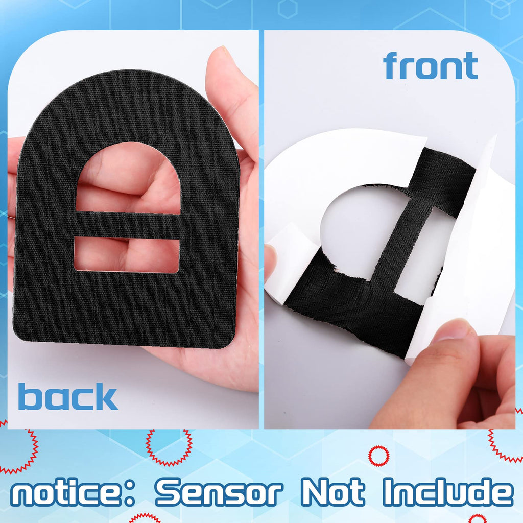 Nuanchu 50 Pieces Adhesive Patches Compatible with Omnipod 5 Shower Waterproof Pre-Cut Adhesive Overpatches with Strap Sweatproo