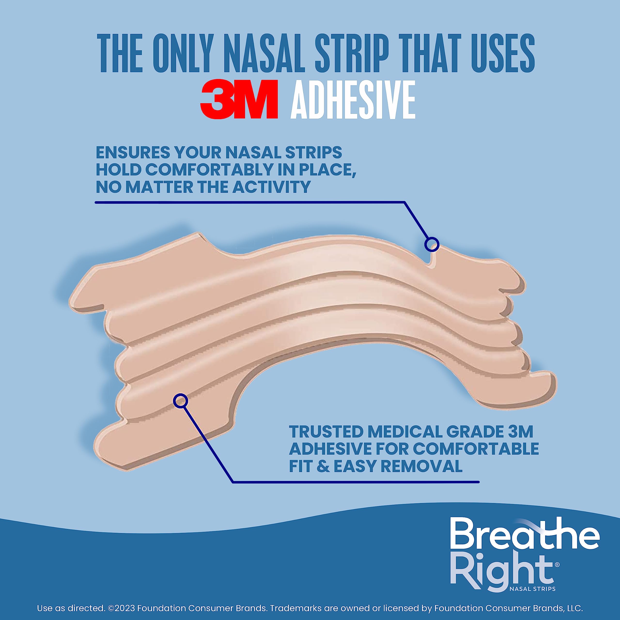 Breathe Right Nasal Strips, Extra Strength, Tan Nasal Strips, Help Stop Snoring, Drug-Free Snoring Solution & Instant Nasal Cong