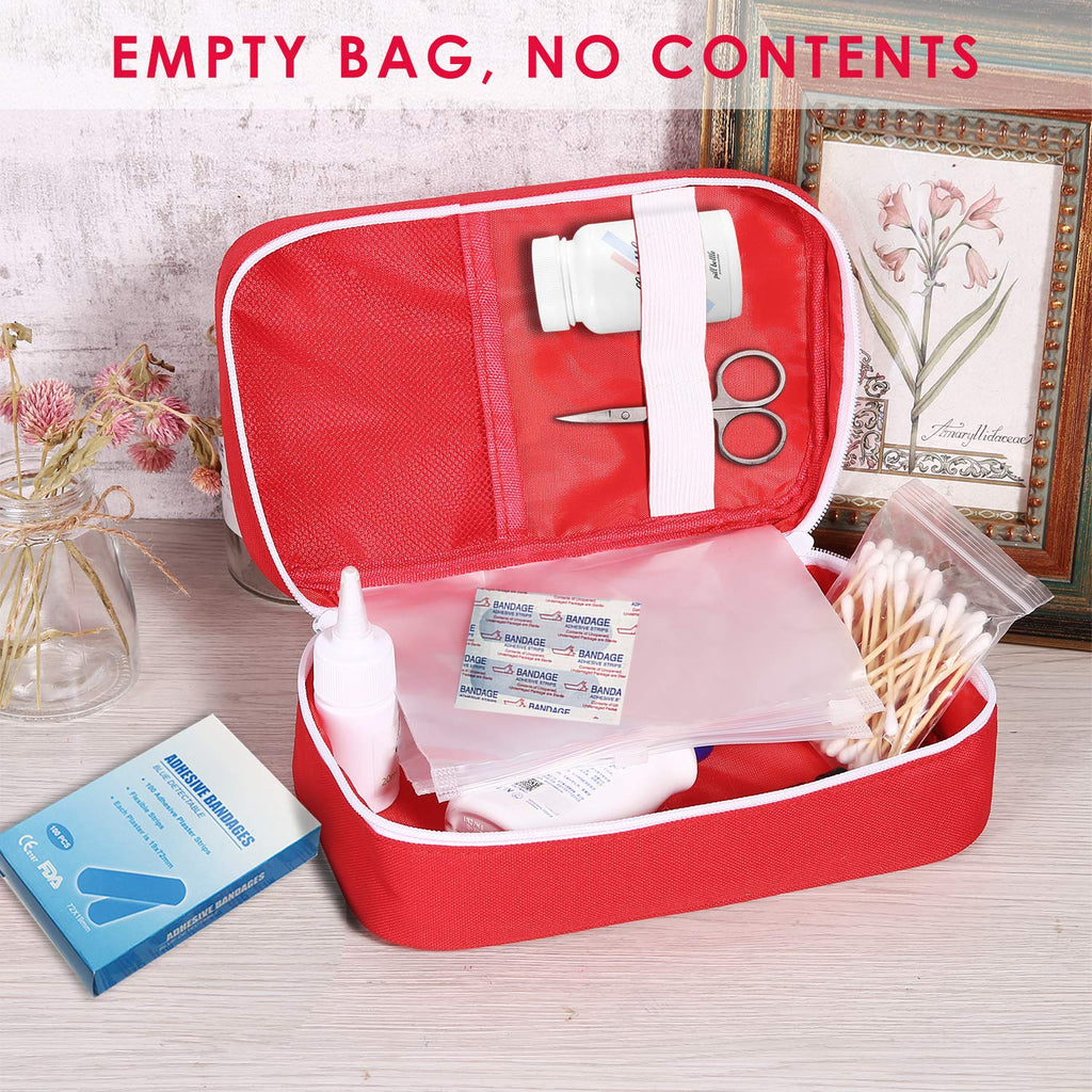 Ellsang First Aid Bags Empty, Portable Travel Medicine Bag for Camping Hiking Vehicle Motorcycle, Empty First Aid Bag for Home E