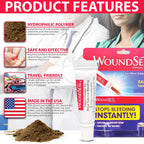 WoundSeal Powder 4 Each (Pack of 3) - Wound Care First Aid for Cuts, Scrapes and Abrasions - Stops Bleeding in Seconds Without S
