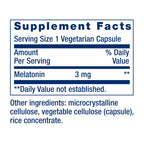 Life Extension Melatonin, 3 mg, Optimal Sleep Support, Healthy circadian Rhythms, Cellular Defense, Gluten-Free, Non-GMO, Vegeta