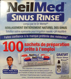 NeilMed Sinus Rinse All Natural Relief Premixed Refill Packets 100 Each