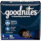 Goodnites Boys Nighttime Bedwetting Underwear, Size Large (68-95 lbs), 11 Ct, Packaging May Vary