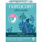 Natracare Slim Fitting Ultra Pads with Wings, Super Plus, Made with Certified Organic Cotton, Ecologically Certified Cellulose P
