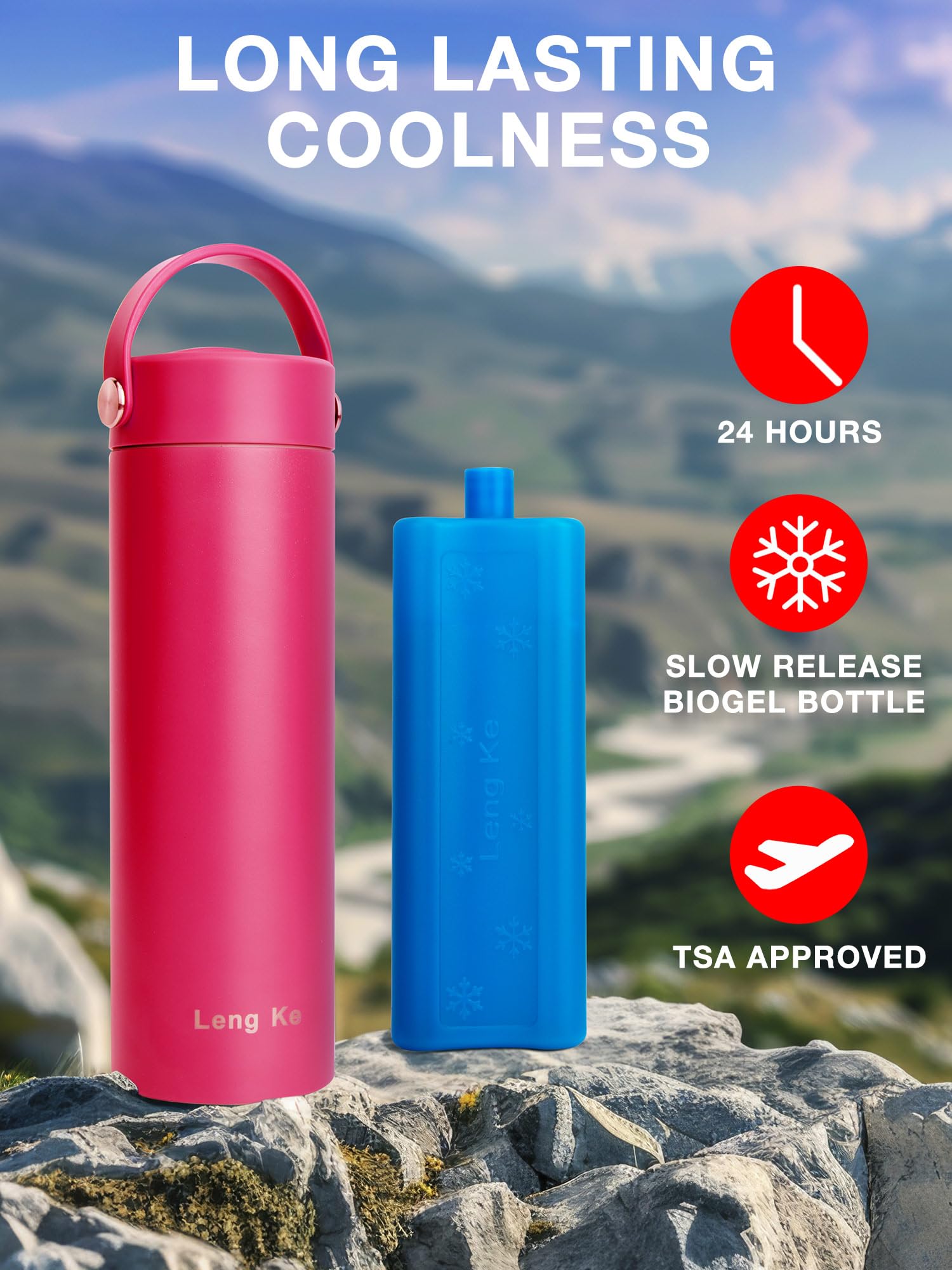 Leng Ke 1-5 Pens Insulin Cooler Travel Case, TSA Approved Insulin Cooler Bottle for Insulin Pens and Diabetic Supplies, Insulina