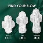 L. Ultra Thin Pads for Women, Super Absorbency, 100% Pure Cotton Top Layer, Unscented Pads with Wings, 56 CT