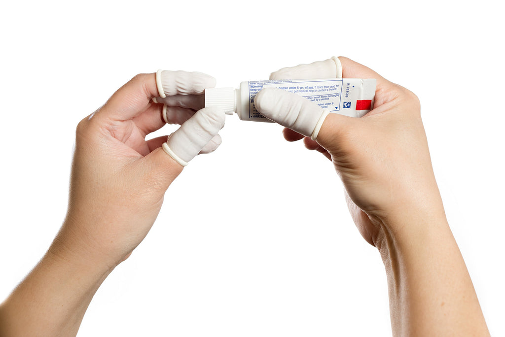 Bertech - FC-N-S Nitrile ESD Anti-Static Finger Cots, Powder-Free, 4 Mil Thick, Small, White (Pack of 720)