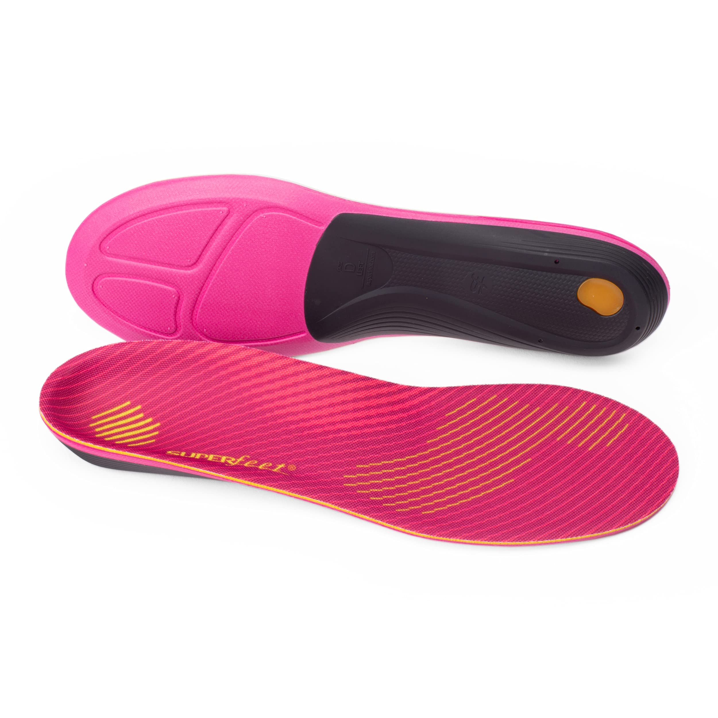 Superfeet Run Womens Support Insoles - Trim-to-Fit High Arch Support - Carbon Fiber Orthotic Shoe Inserts for Running Shoes - P