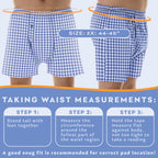 1-Pack Mens Navy Check Regular Absorbency Incontinence 2-in-1 Boxers 2X (Waist 44-45)