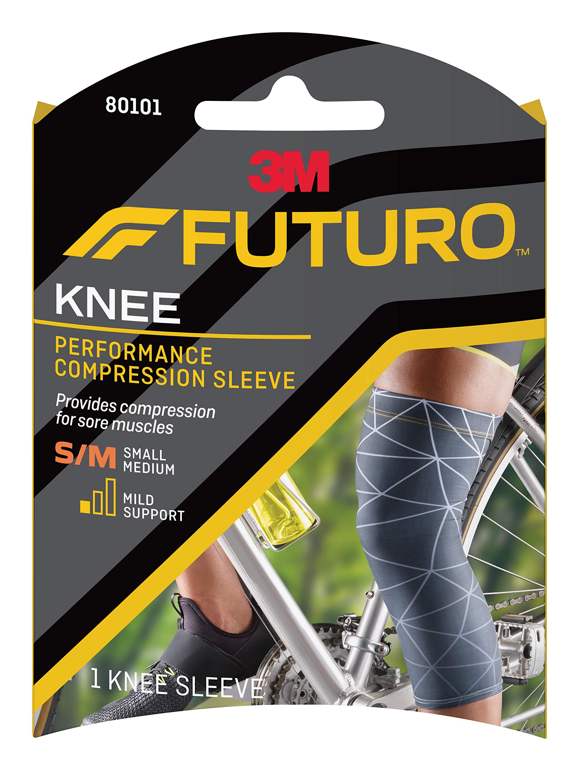 Futuro Sport Performance Compression Knee Sleeve, Small/Medium