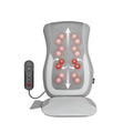 Mynt Gray Massage Chair Pad with 4 Deep Kneading Nodes, Shiatsu Back Massager for Chair with Heat, Heated Back Massage with a Cu