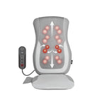 Mynt Gray Massage Chair Pad with 4 Deep Kneading Nodes, Shiatsu Back Massager for Chair with Heat, Heated Back Massage with a Cu