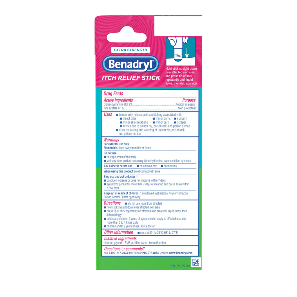 Zyrtec 24 Hour Allergy Relief Tablets with Cetirizine HCl Antihistamine, 90 ct & Benadryl Extra Strength Itch Relief Stick with