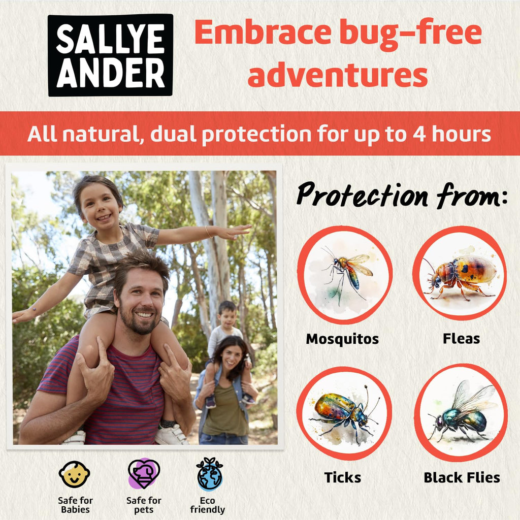 SALLYEANDER No Bite Me All-Natural Bug & Insect Repellent - Anti Itch Cream - 2 oz - Safe for Kids and Infants - Repels Mosquito