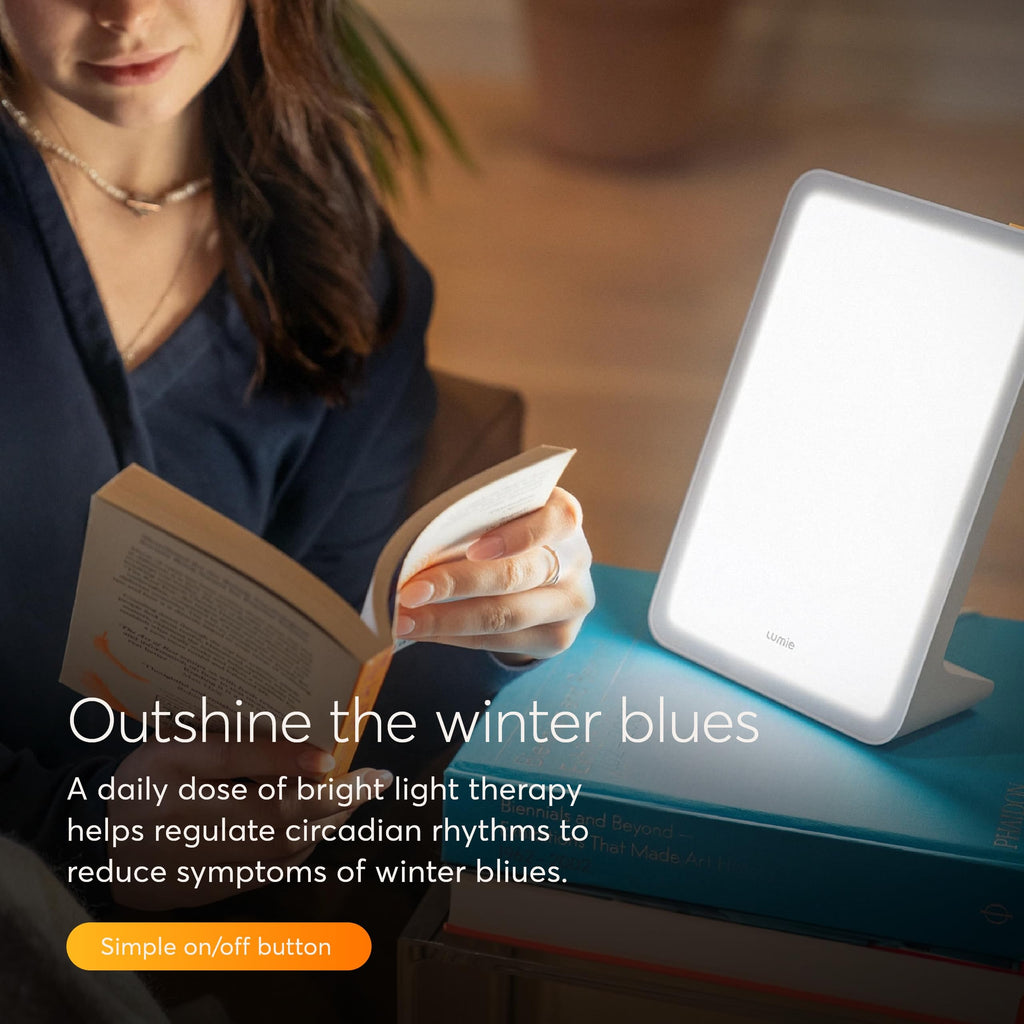 Lumie Mini Lamp - Portable Light Therapy - 10,000 Lux at 4.7 Inches - for Energy & Alertness Support - 9.5 x 6.3 Inches - Perfec