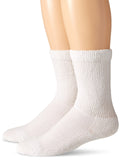 Carolina Ultimate Men's Diabetic Non-Binding Crew Socks 2 Pack, White, Large