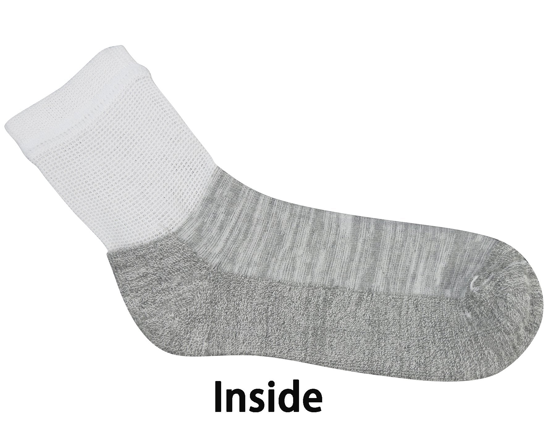 Yomandamor Men's 4 Pairs Diabetic Ankle Socks with Seamless Toe And Cushion Sole,L Size(Socks Size:10-13)
