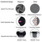wegreeco Charcoal Reusable Menstrual Pads for Women - Reusable Sanitary Pads | Reusable Panty Liners | Soft Cloth Menstrual Pads