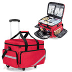 Trunab Rolling Medical Bag with Detachable Trolley, Nurse Rolling Bag with Removable Dividers 15.6    Laptop Sleeve, First Aid R