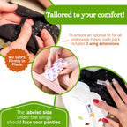 Non-Slip Organic Reusable Panty Liners for Women & Teens (Medium, 7-Pack); High-Temp Washable Cotton Cloth Liners; Stay Fresh &