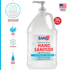 Sanit Moisturizing Hand Sanitizer Gel 70% Alcohol - Kills 99.99% Germs, Advanced Formula with Vitamin E and Aloe Vera - Soothing
