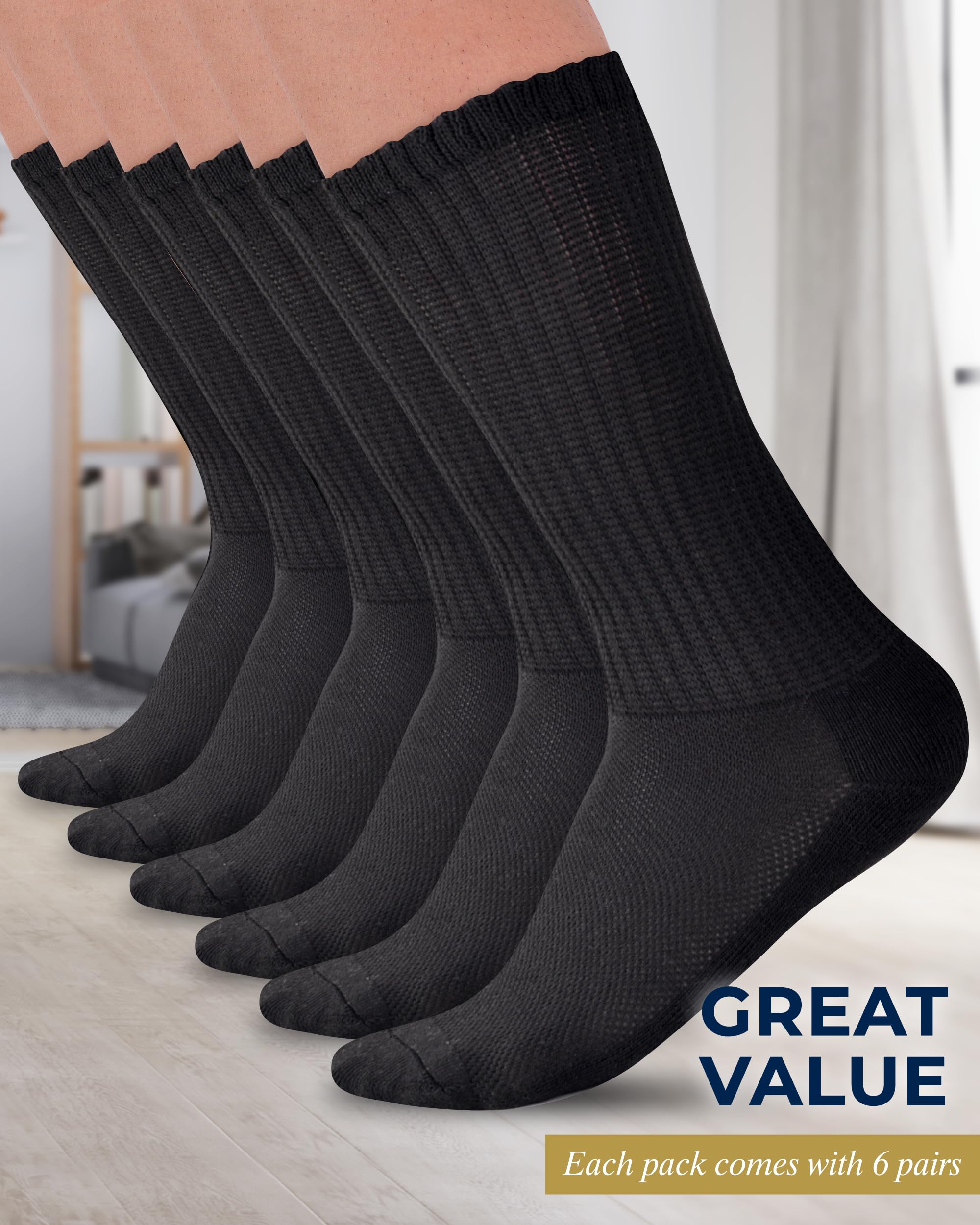 Pembrook Diabetic Socks for Men and Women - Non Binding Socks Women | Neuropathy Socks for Men and Neuropathy Socks for Women |