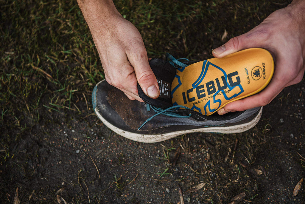 Icebug Unisexs Slim Low Cushion Support Insole Flex Technology, Yellow High Arch, M 5/W 6.5-7