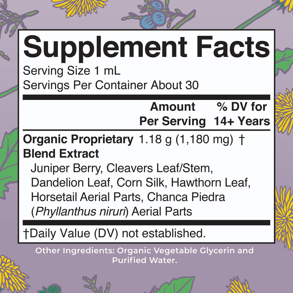 MaryRuth Organics Herbal Supplement Drops | Support Renal & Urinary Systems | Juniper Berry | Cleavers | Dandelion | Hawthorn |