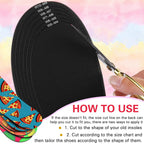 Velmitten 3 Pairs No Show Socks Sockless Shoe Liner Washable Barefoot Shoe Insoles No Slipping Inserts(Fruit Style)