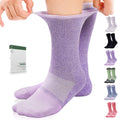 Bulinlulu Diabetic Socks for Men Women6 Pairs Non Binding Diabetic Crew Seamless Socks for Men Size 912(BrightMedium)