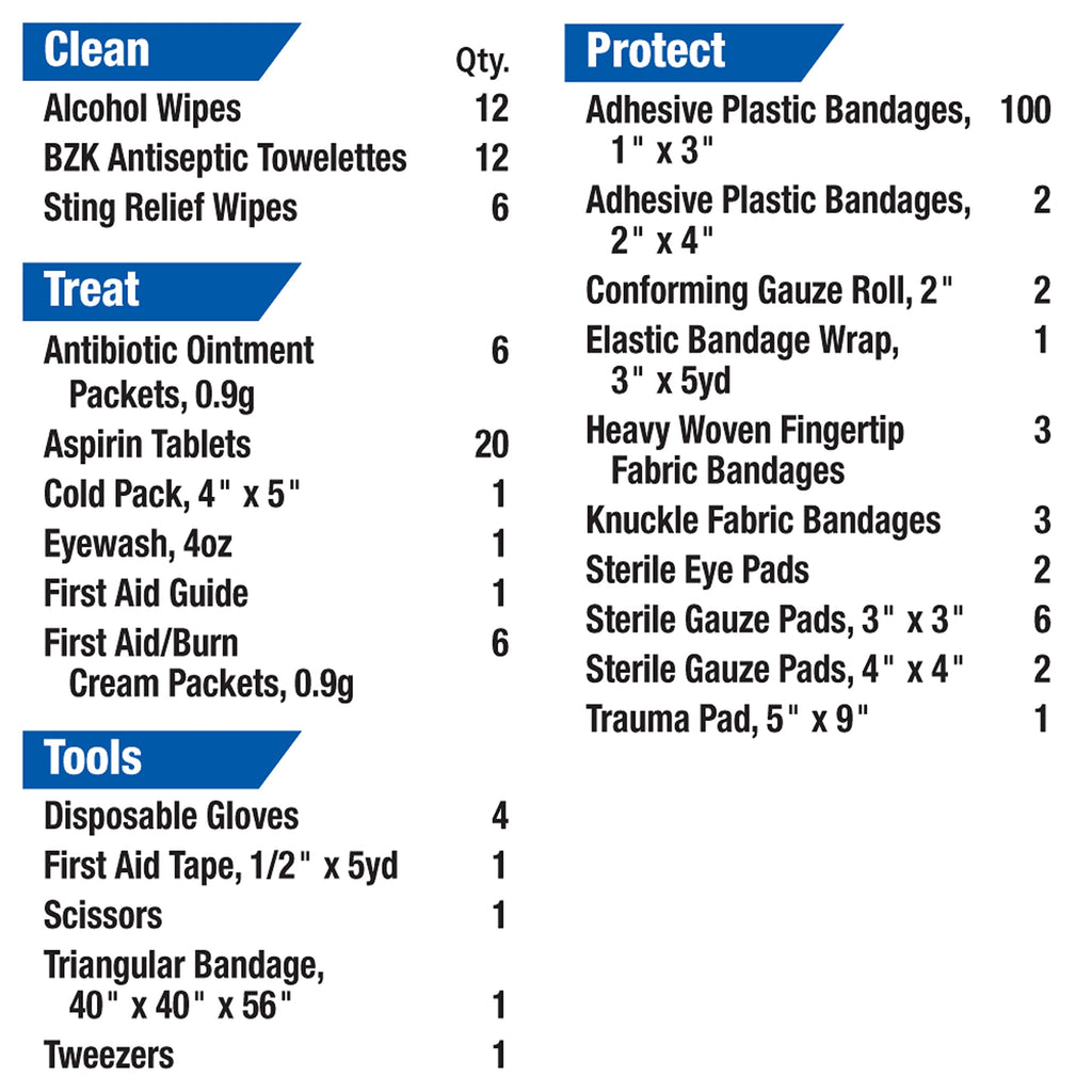 First Aid Only First Aid Kit for 50 People, 195 Pieces, OSHA/ANSI Compliant, Plastic Case