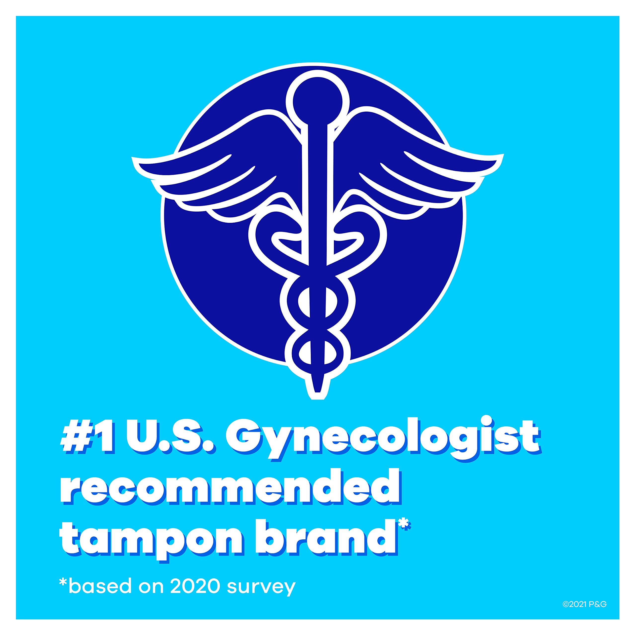 Tampax Cardboard Applicator Tampons, Regular Absorbency, 20 Count, Pack of 4