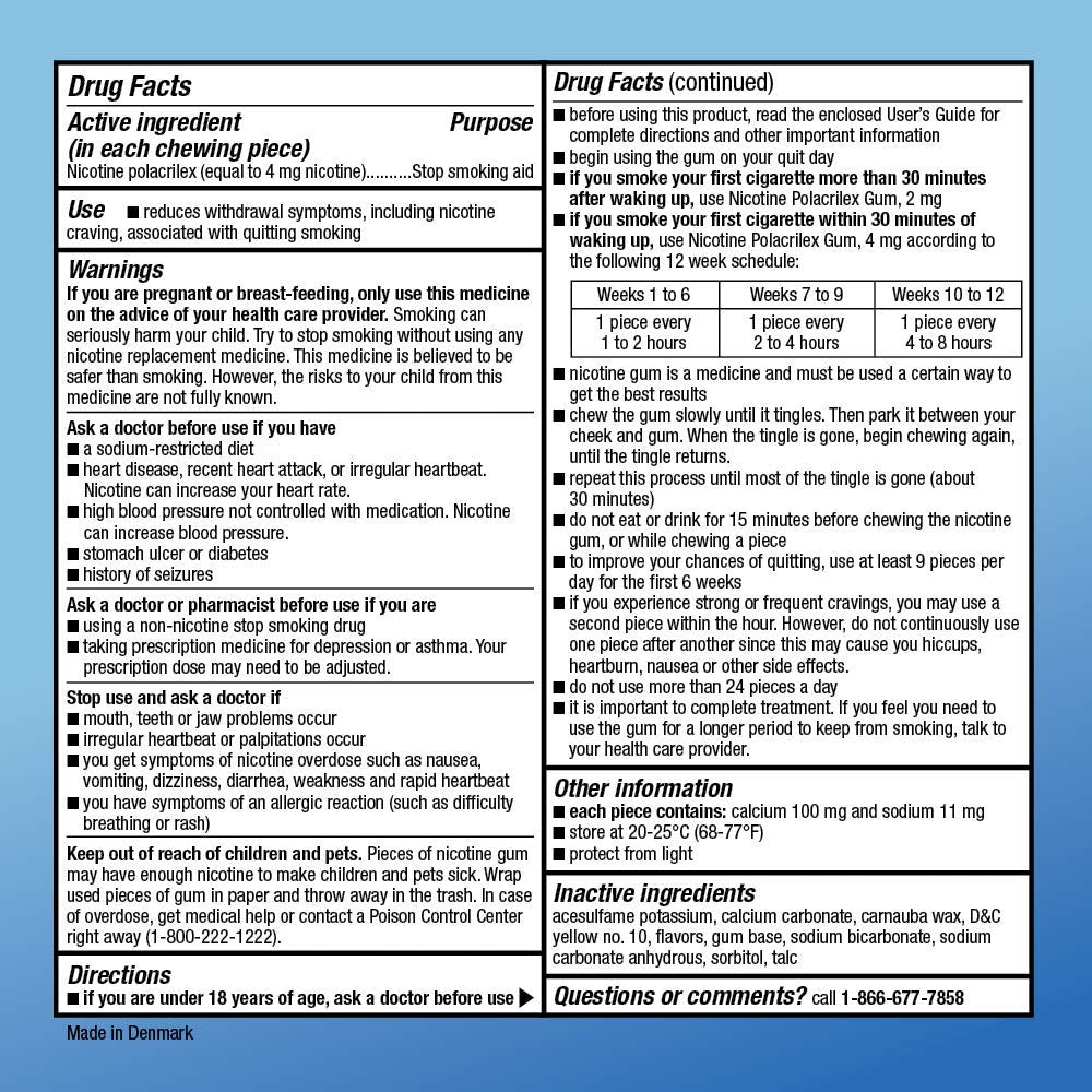 Amazon Basic Care Nicotine Polacrilex Uncoated Gum, 4 mg (Nicotine), Original Flavor, Stop Smoking Aid, 310 Count