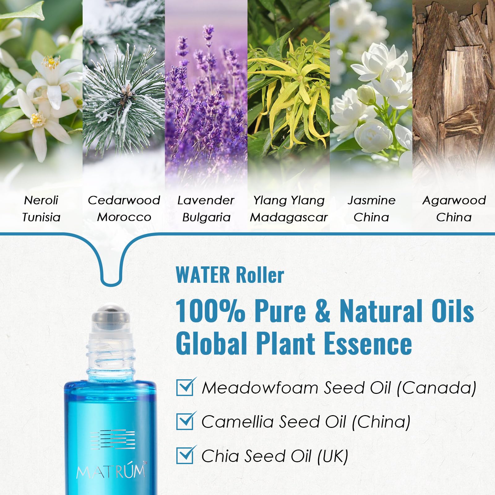 MATRUM Massage Oil Roll On Five Element (Water + Earth)