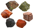 Crystals for Fertility Manifestation, Set of 6 Carnelian, Unakite, Peach Moonstone, Garnet, Red Jasper and Vesuvianite Healing C