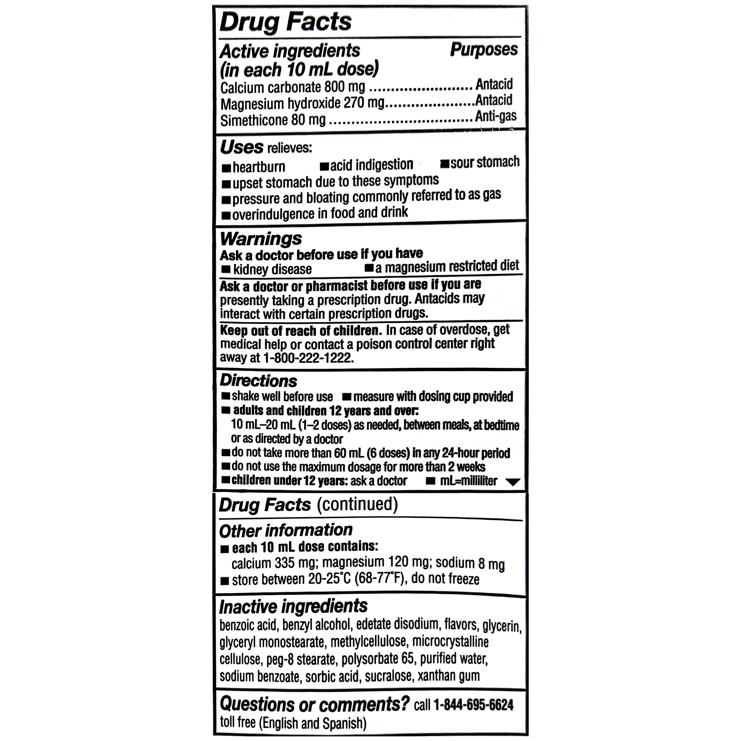 Mylanta Heartburn and Gas Relief, Liquid Antacid, Classic Flavor, 12 Fluid Ounce