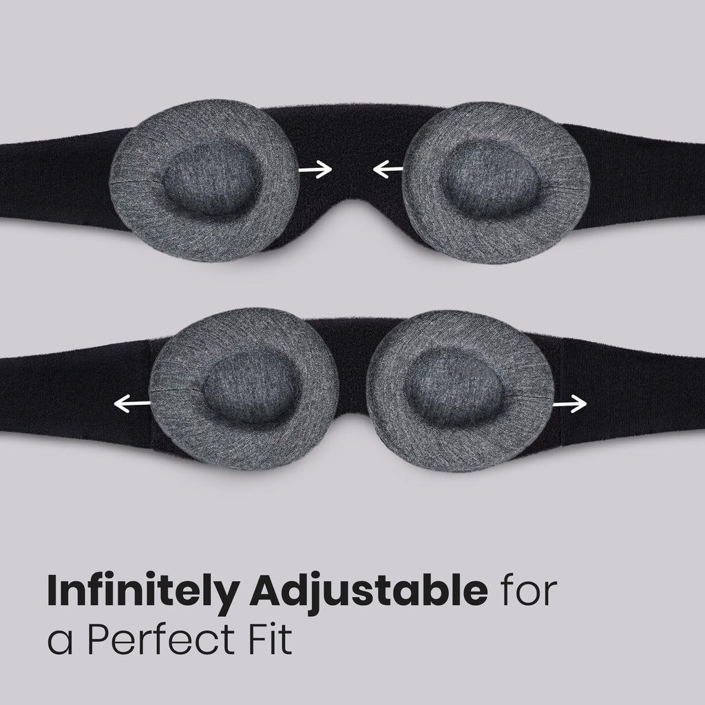 Manta Sleep Mask - 100% Light Blocking Eye Mask, Zero Eye Pressure, Comfortable & Adjustable Sleeping Mask for Women Men, Perfec