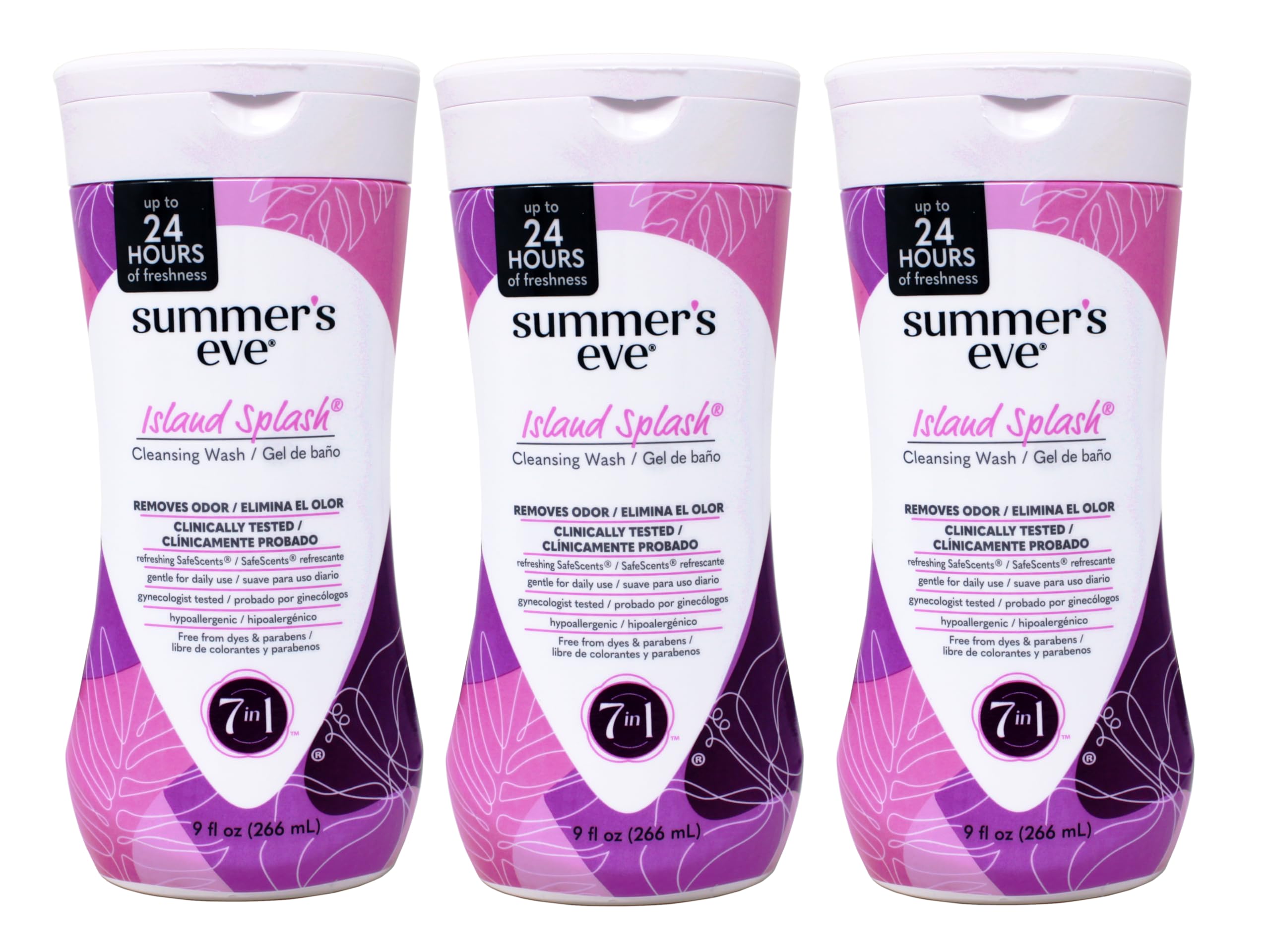 Summers Eve Island Splash Feminine Cleansing Wash, Daily Intimate Wash, Removes Odor, pH Balanced, Gentle for Sensitive Skin, 9