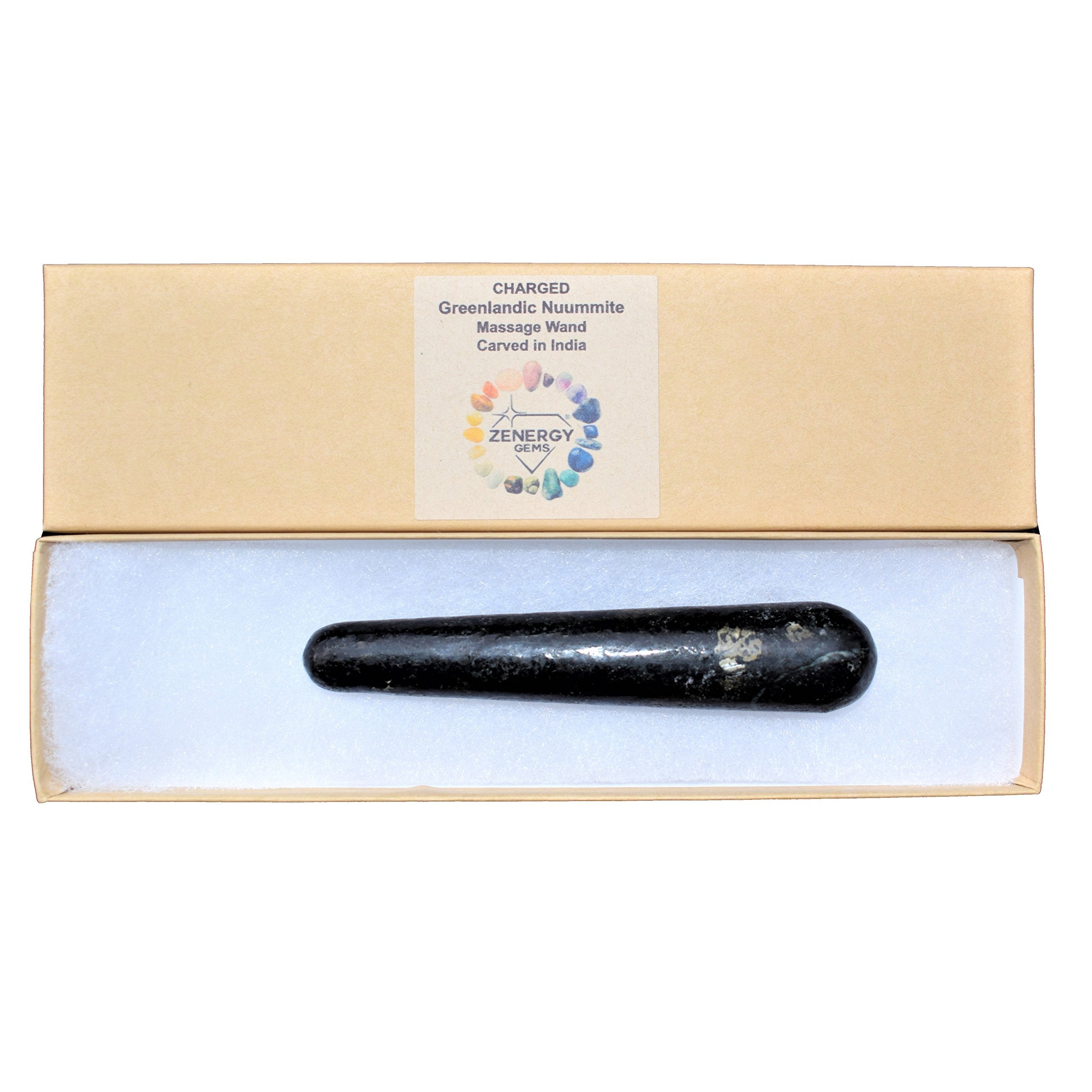 Charged 4 Starburst Flash Nuummite Crystal Massage Wand Healing Energy - Sorcerer's/Magician's Crystal - Strong Elemental Magic 