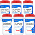 Pharma-C 70% Isopropyl Alcohol Wipes [6 pack - 40ct Canisters] - Bulk IPA First Aid Antiseptic Wound Cleaner with Moisture Lock 