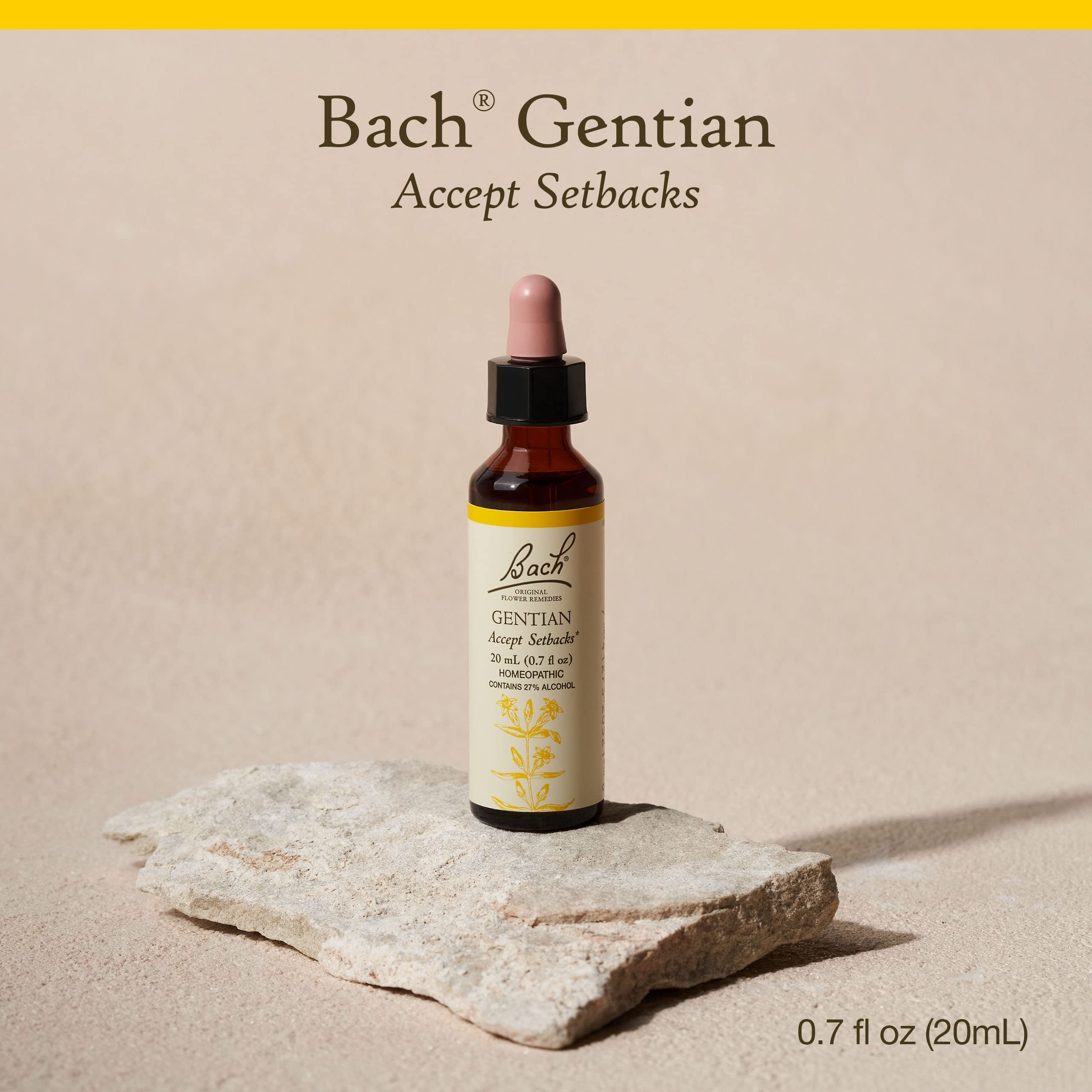 Bach Original Flower Remedies, Gentian for Accepting Setbacks, Natural Homeopathic Flower Essence, Holistic Wellness, Vegan, 20m