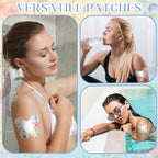 Geiserailie 32 Pack Adhesive Patches, Compatible with Dexcom G7, CGM Patches, Butterfly Tape Stickers, Sensor Covers, Waterproof