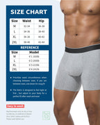 REELINDRY Mens Washable Incontinence Underwear, 2.3 oz Absorbency Reusable Leak Proof Odor Control Trunks 1 Pack(Gray, L)