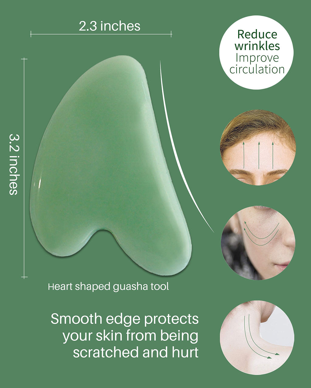 MoHern Gua Sha Massage Tools, 4 Pcs Multi-Shaped Gua Sha Tools for Face & Body