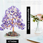 Tizzomx Amethyst Crystal Healing Chakra Tree of Life, Sister Women Birthday Spiritual Gifts Positive Energy & Good Luck, Bonsai