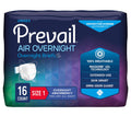 Prevail AIR Overnight Incontinence Briefs with Tabs - Unisex Adult Disposable Diaper with Overnight Absorbency - Size 1, 20 Coun
