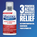 Mucinex Fast-Max Severe Congestion & Cough Medicine, Maximum Strength Symptom Relief, Over-The-Counter Medication, Cold Medicine