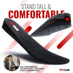 6FT Boost Advanced Height Increase Insole 1 Level Elevation Mens Shoe Lifts 1.25 Inch for Hi-Tops Men and Women Black