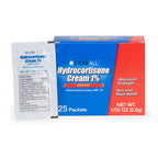 CareAll Hydrocortisone Cream 1% (25 Pack), 0.9gr Foil Packet, Maximum Strength Formulation, Anti-Itch Rash Skin Cream Relieves I